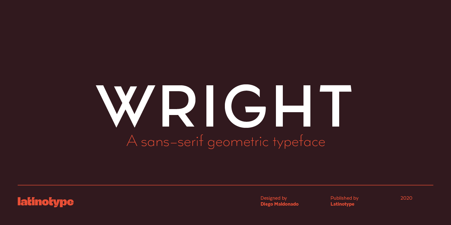 Beispiel einer Wright Roman-Schriftart